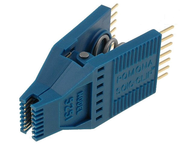 Testclips; blauw; Rijafstand: 19,18/10,41mm; verguld Testclips; blauw; Rijafstand: 19,18/10,41mm; verguld